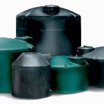 220 Gallon Water Tank - Potable Vertical Black