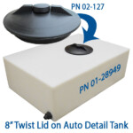 Twist Lid 8 inch on Auto Detail Tank 42 gallon