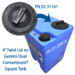 Twist Lid 4 inch on Gemini® Square Tank 10 gallon
