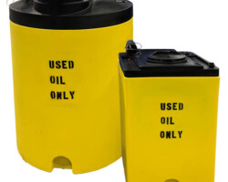 Waste Oil and Anti-Freeze Tanks Yellow